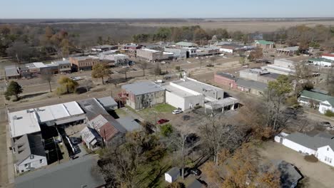 downtown tunica, mississippi with drone video moving in a circle