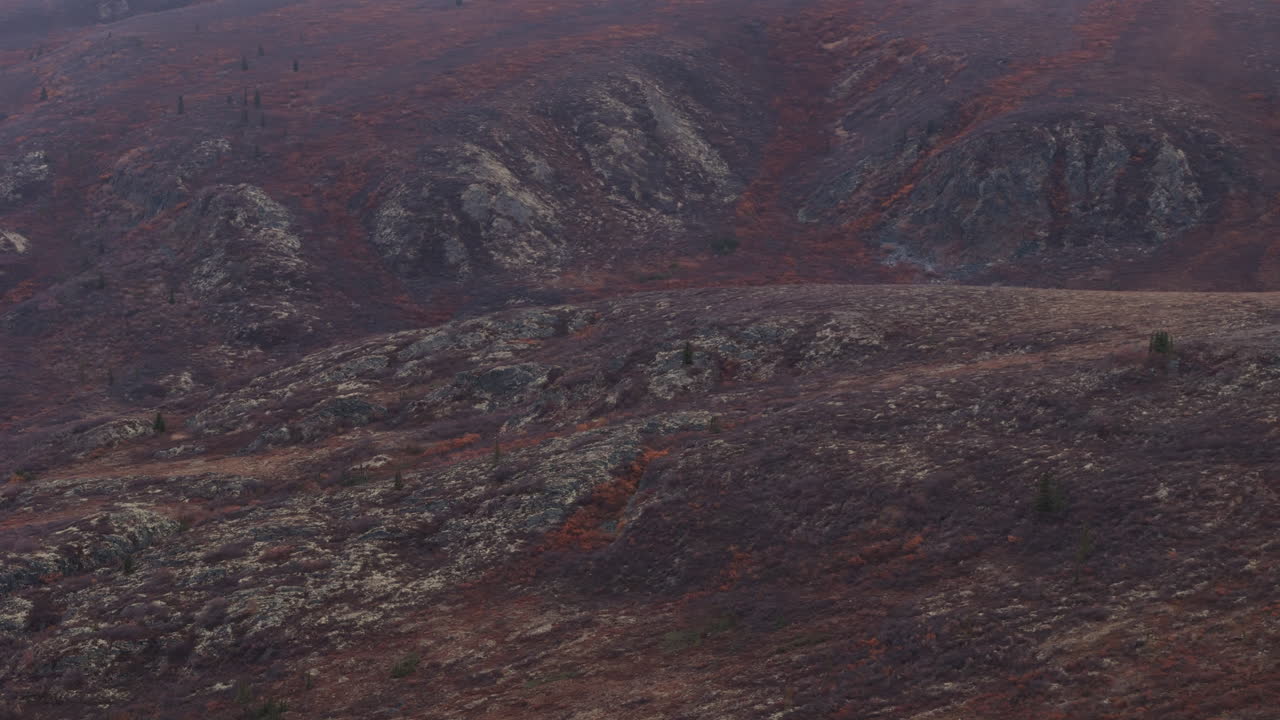 Rugged Landscape Of Ogilvie Mountains In Yukon, Canada - Drone Shot