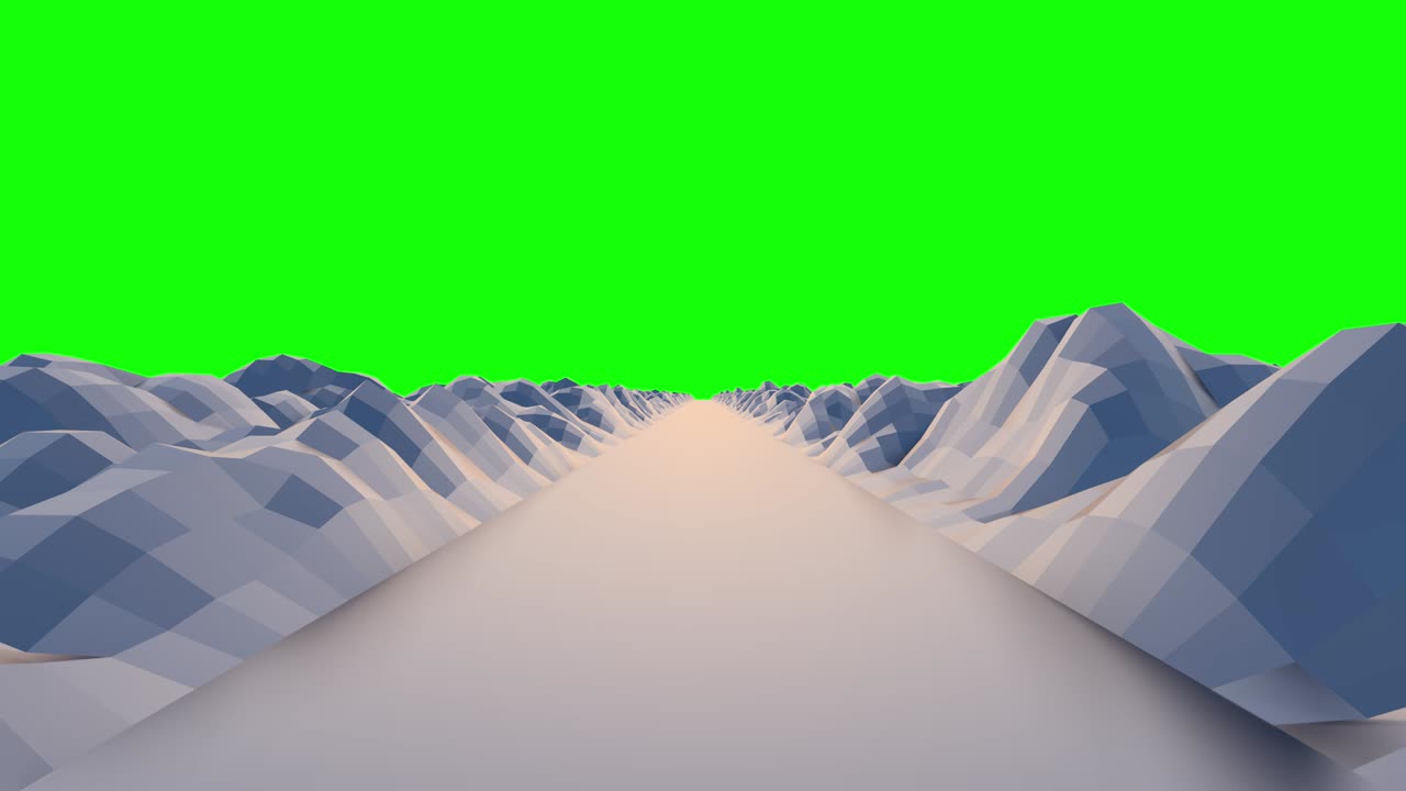레트로 배경 애니메이션, 낮은 폴리 지형