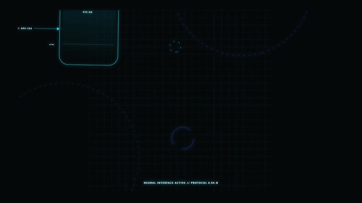 Tampilan HUD Digital Antarmuka Saraf Futuristik