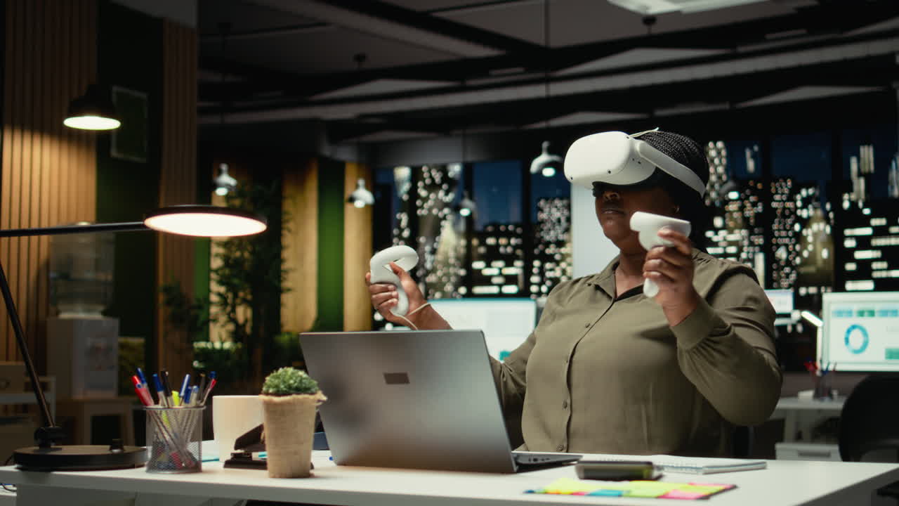 Black general director employs AI gadgets with virtual reality in the office