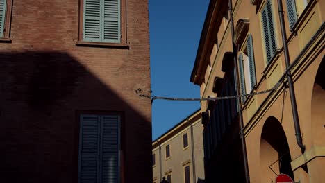 charming italian street with old buildings
