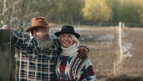 country people posing outdoors