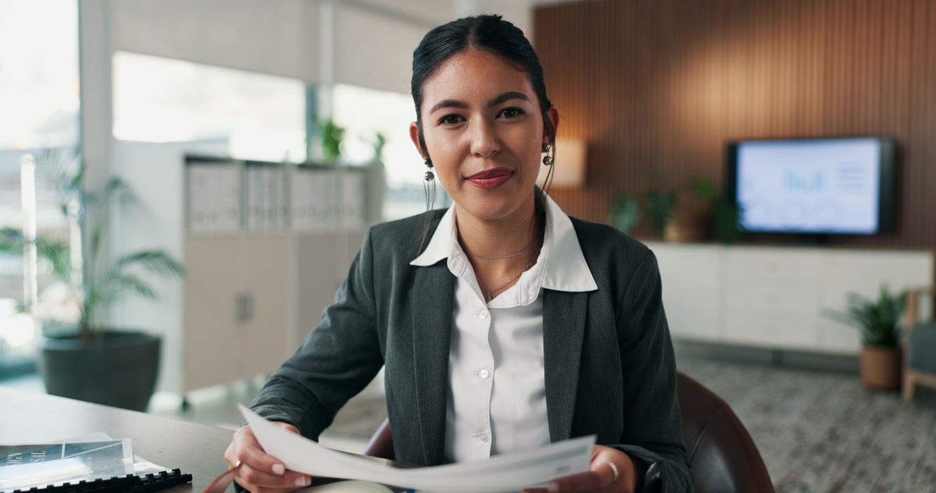 Professional Businesswoman Having a Video Call in Modern Office