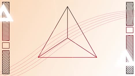animación de formas geométricas sobre un fondo geométrico