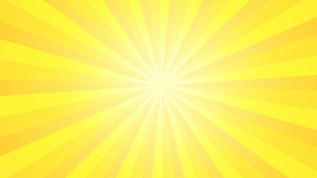 Loop animation of rotating yellow concentration lines, effect background