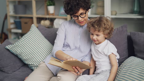 mother and child reading a book