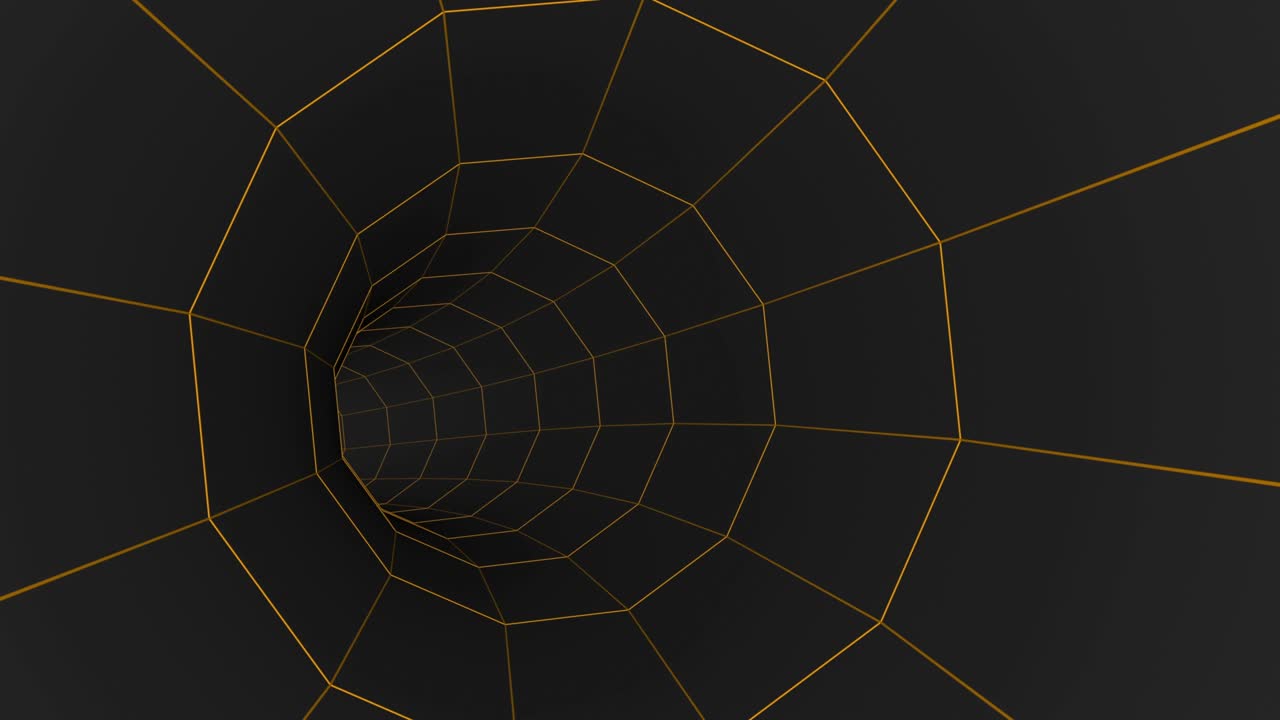 터널 블랙 골드 모션 디자이너 디지털 아트 무결 4k 루프