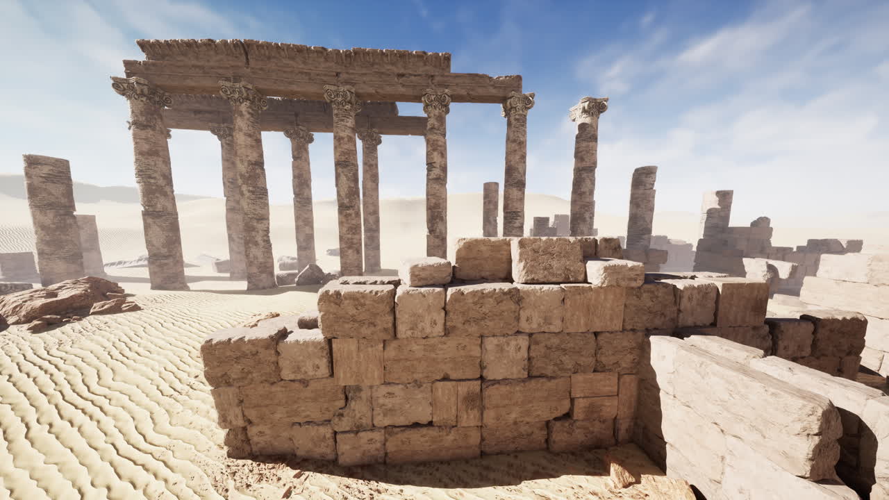 antiguas ruinas en el desierto