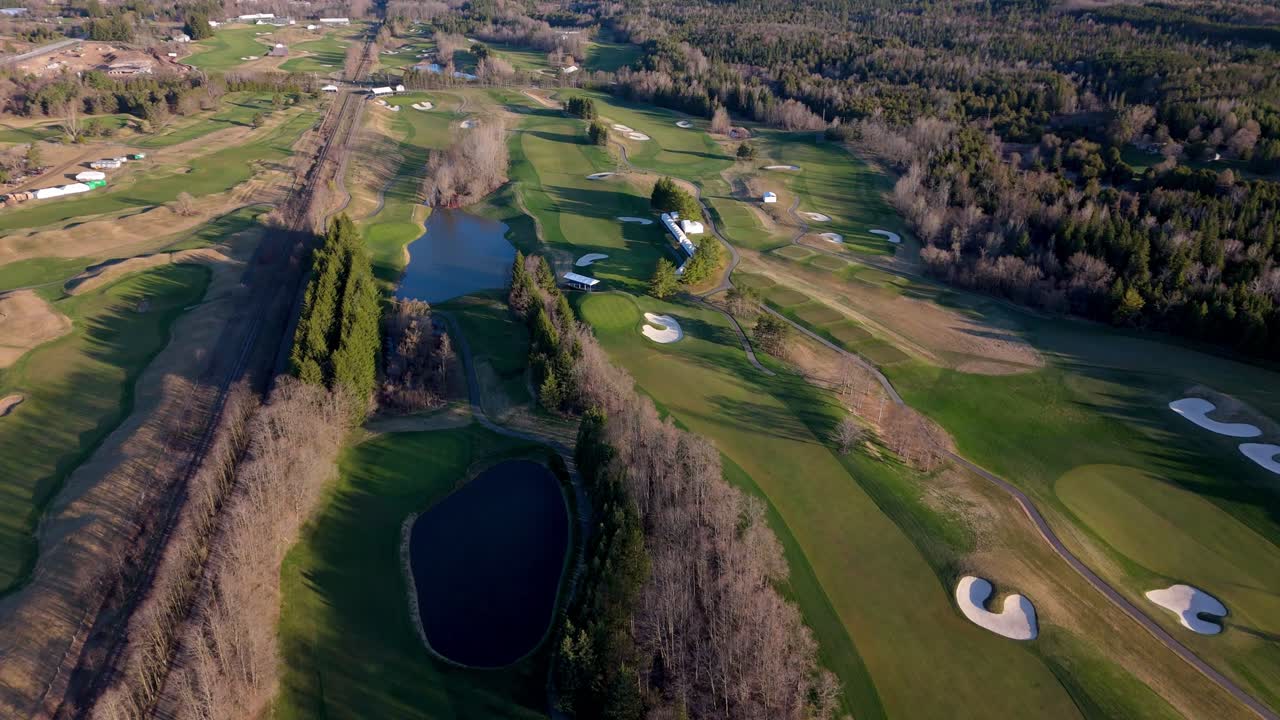 Golf course at tpc toronto in caledon, home of golf canada and rbc open, aerial view