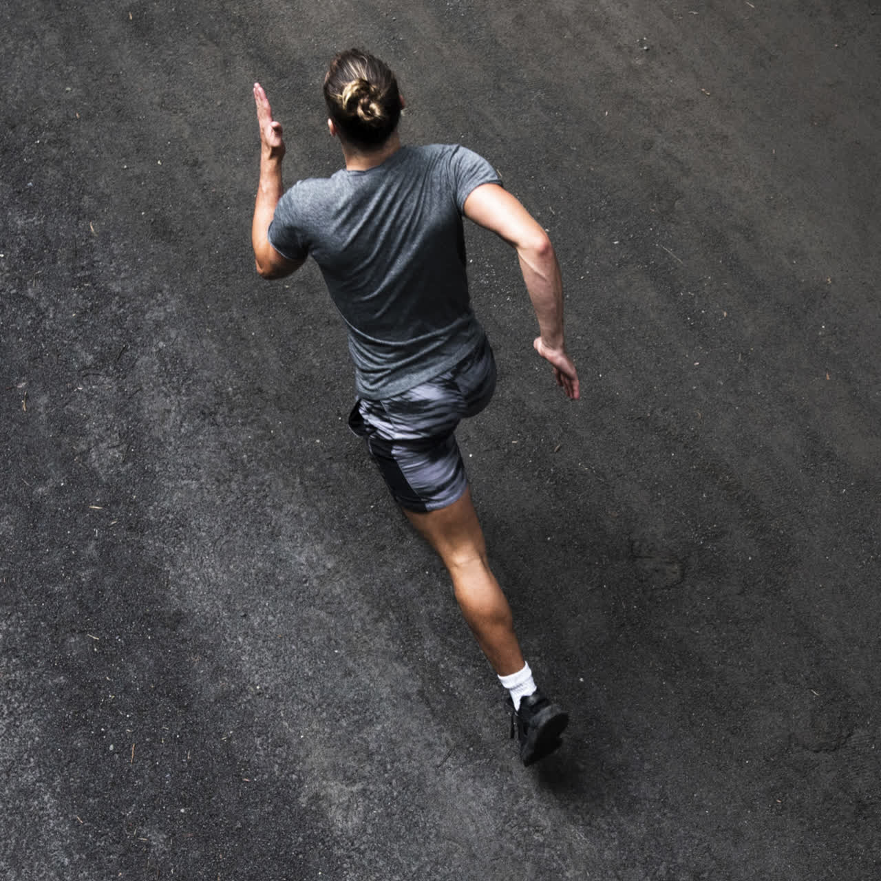 Dynamic Running Motion with Typographic Design