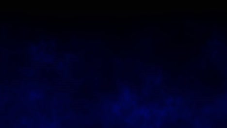 dramatic blue background with dark haze rising across the screen with particle effect