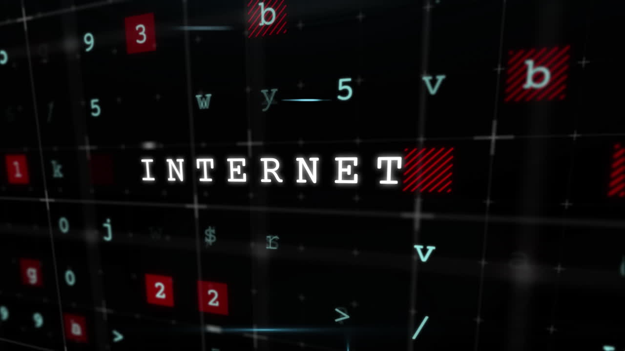 비즈니스 개념 텍스트의 애니메이션과 검은 바탕에 빛의 반점에 대한 데이터 처리