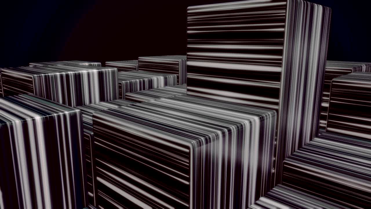 cubos geométricos abstractos con rayas