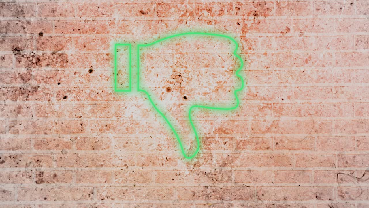 벽돌 벽에 네온 심장 표지판 4k