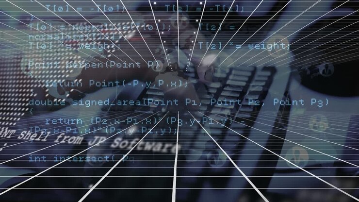 Animation of data processing over hands using computer
