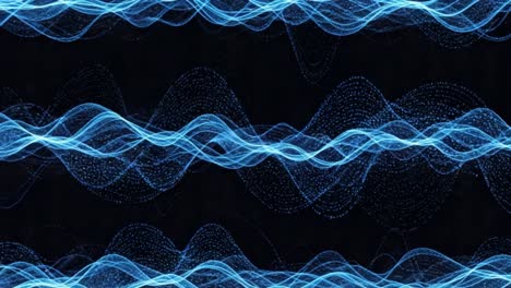 dynamic blue wave patterns: a visual exploration of fluctuating energy and form in a hypnotic digital environment with fluid motions and vibrant colors