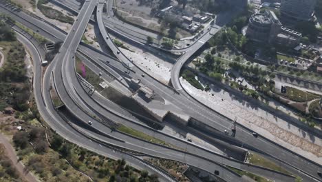 bird eye shot of north coastal highway in santiago de chile, uhd 4k