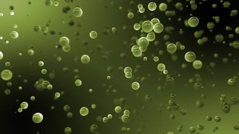 abstract green background with floating balls