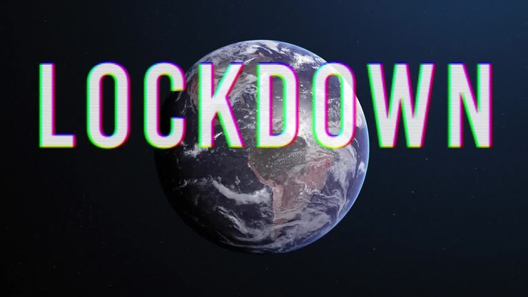 Localizzazione del Coronavirus con lockdown in primo piano