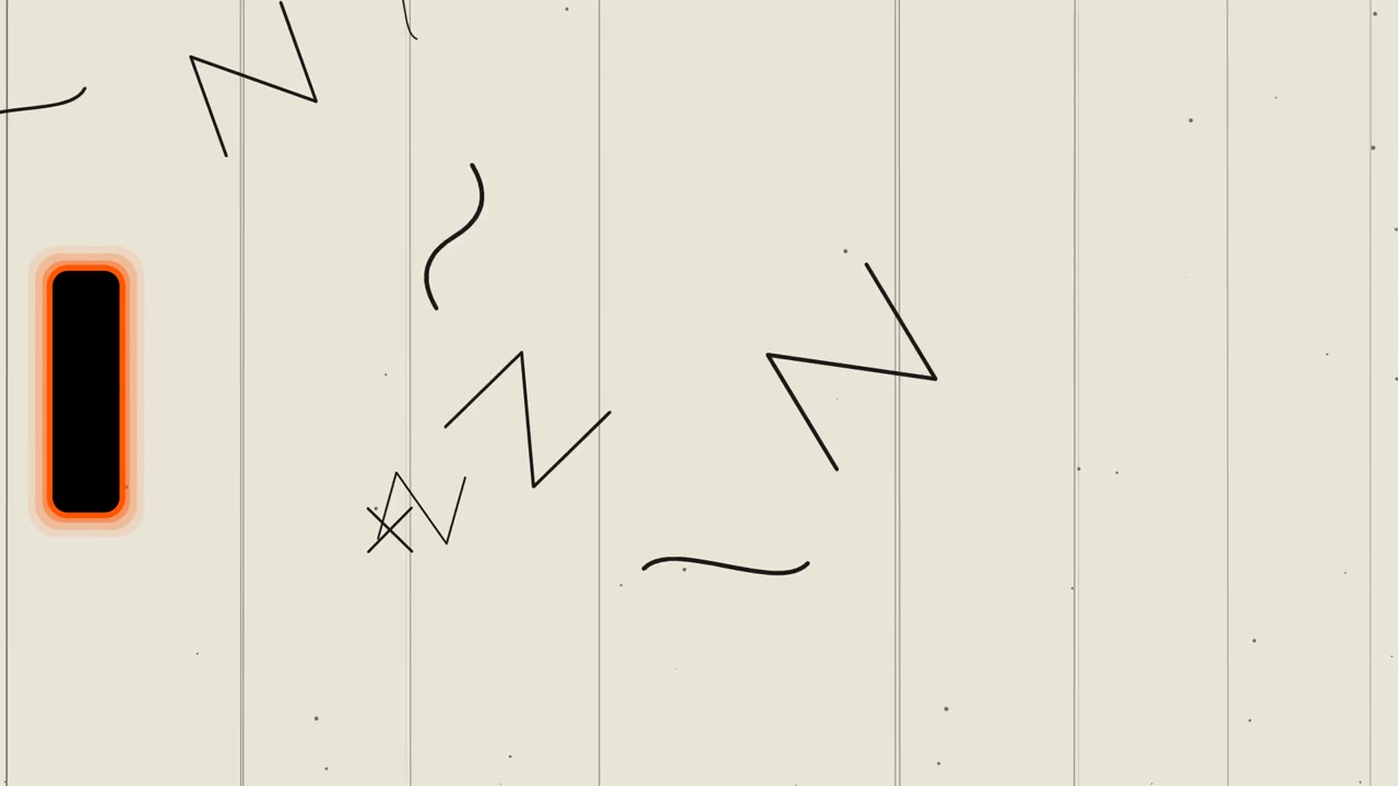 Abstract Motion Graphics with Floating Geometric Shapes and Vintage Film Texture