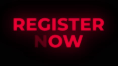 register now neon sign