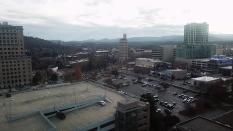 Luftaufnahme-Der-Skyline-Von-Asheville,-North-Carolina,-In-4K