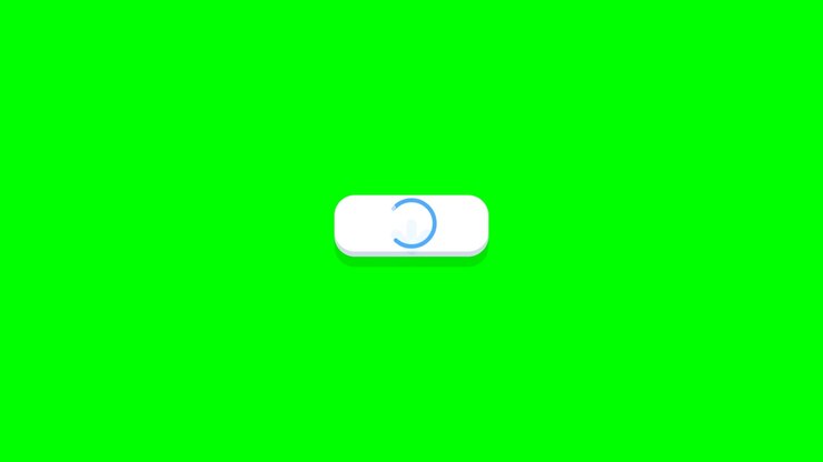 Animated Download Button Transitioning to Loading State on Green Screen