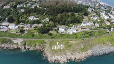 aerial view of the 7 eire located in dalkey