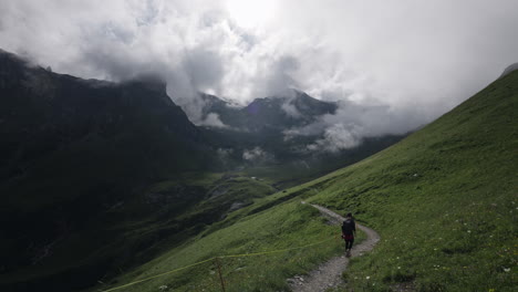 hiking in the swiss alps