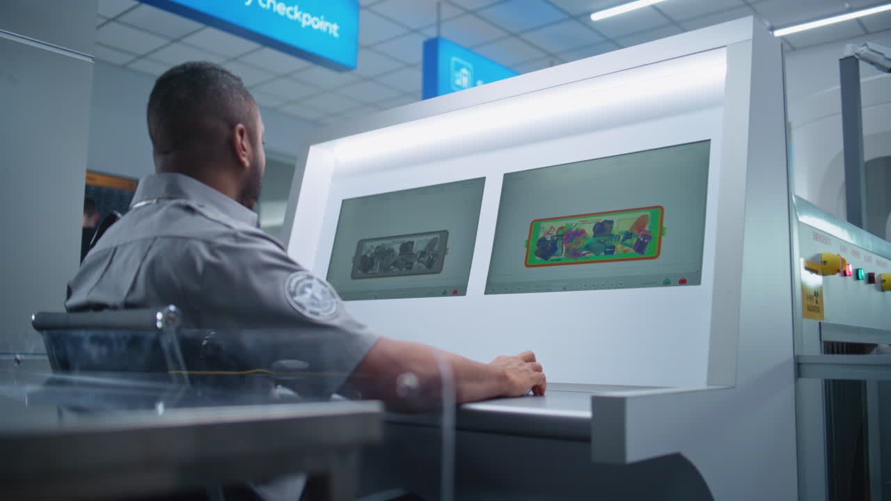 punto de control de seguridad del aeropuerto - escaneo de equipaje