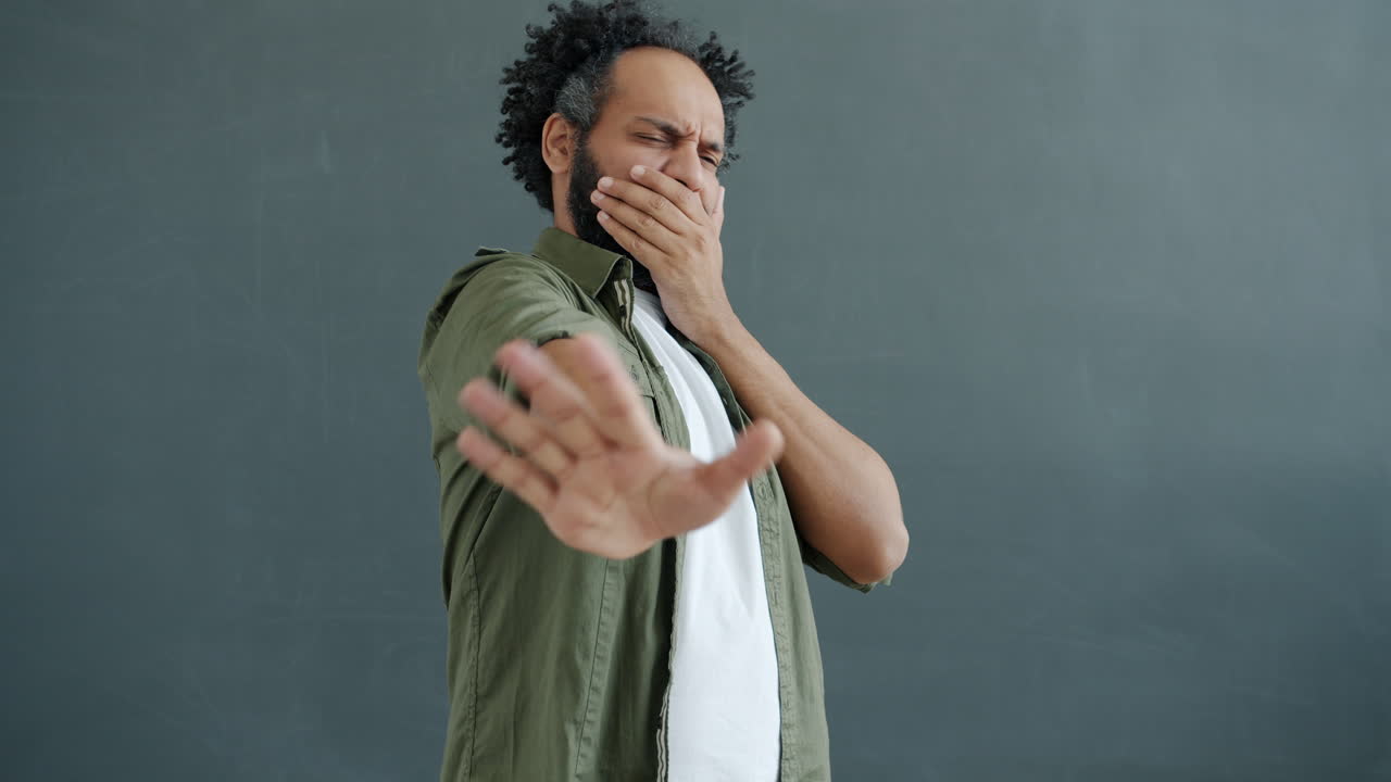 Man Expressing Disgust and Disapproval