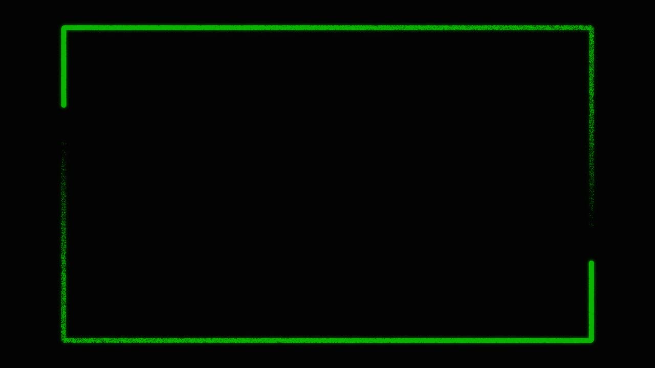 녹색 네온 프레임 경계 배경 빛나는 선 - 비디오 애니메이션