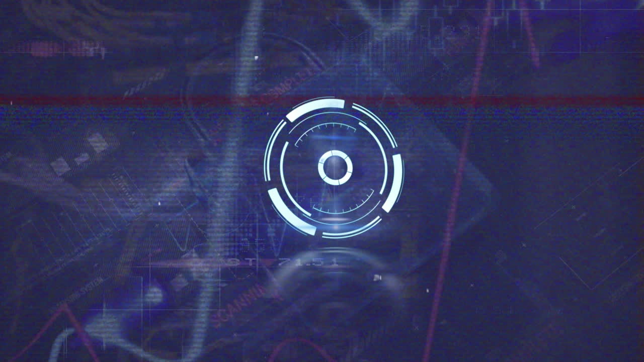 animación del escaneo de alcance sobre el cerebro digital