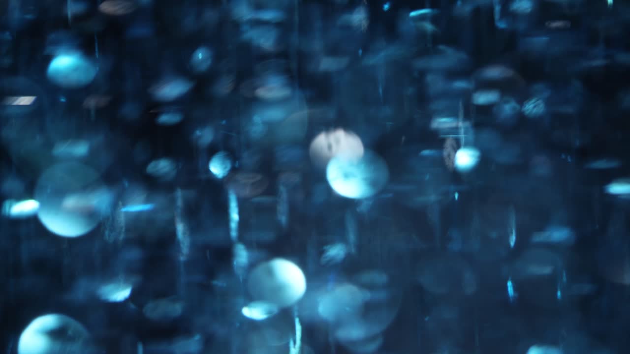 Abstract Blue Bokeh Lights Background