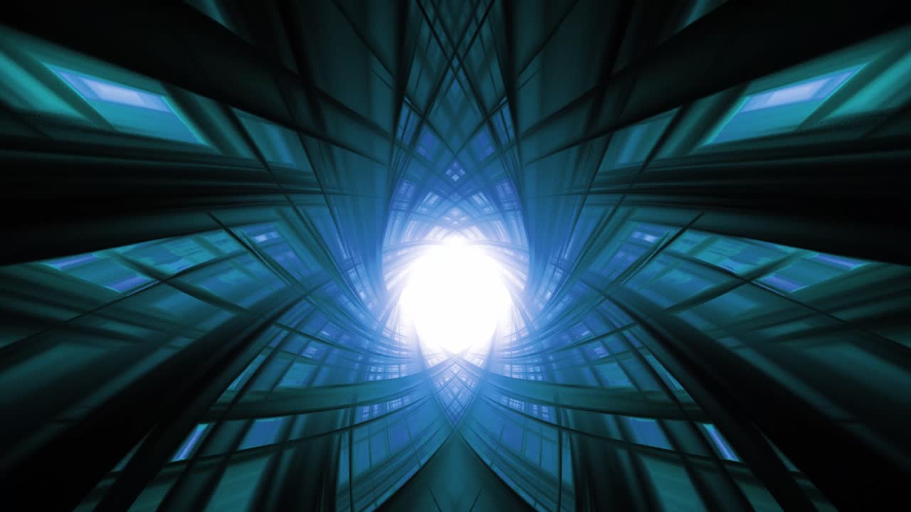 Abstract Geometric Tunnel Creating a Wormhole