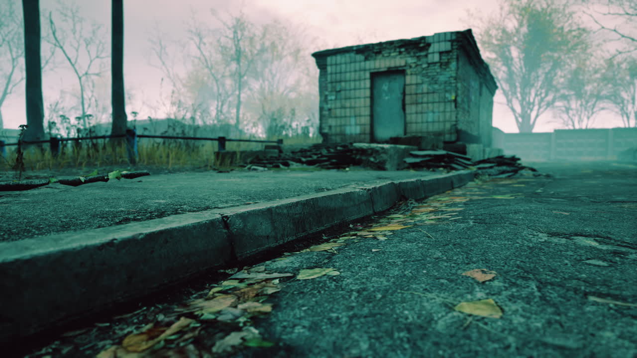 vista de la ciudad de pripyat de la zona de exclusión cerca de la central nuclear de chernobyl