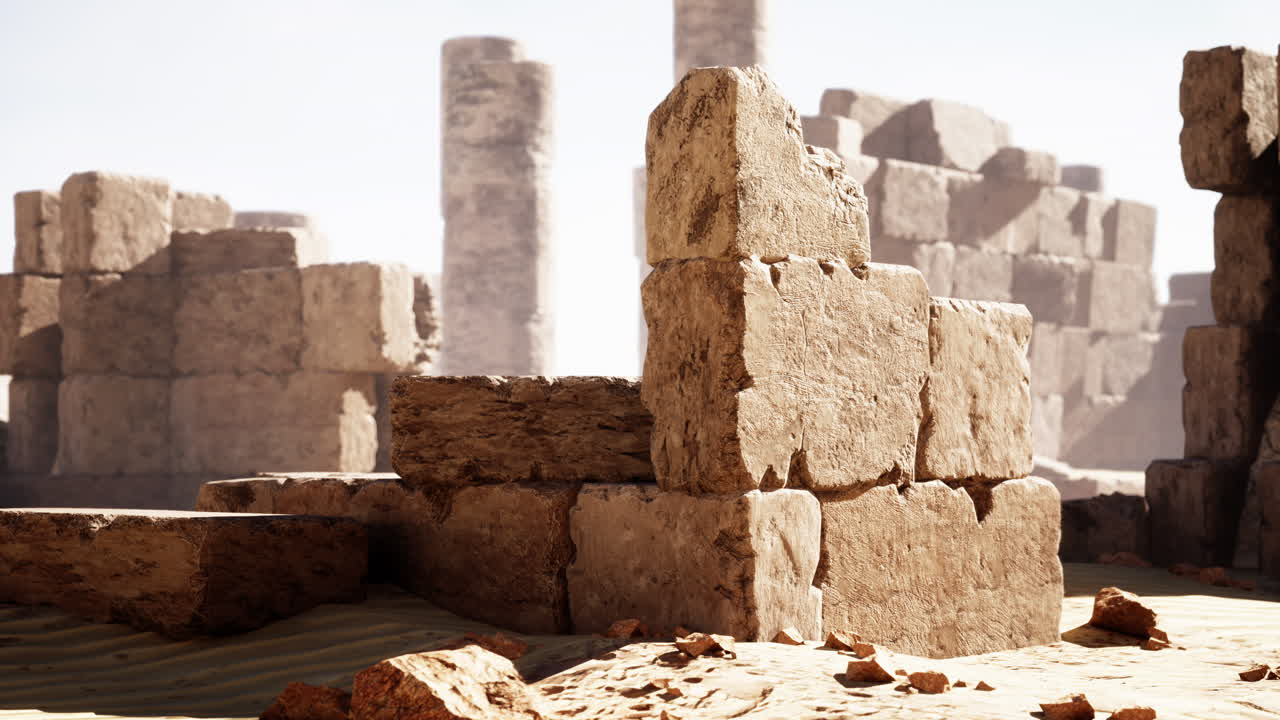 antiguas ruinas en el desierto