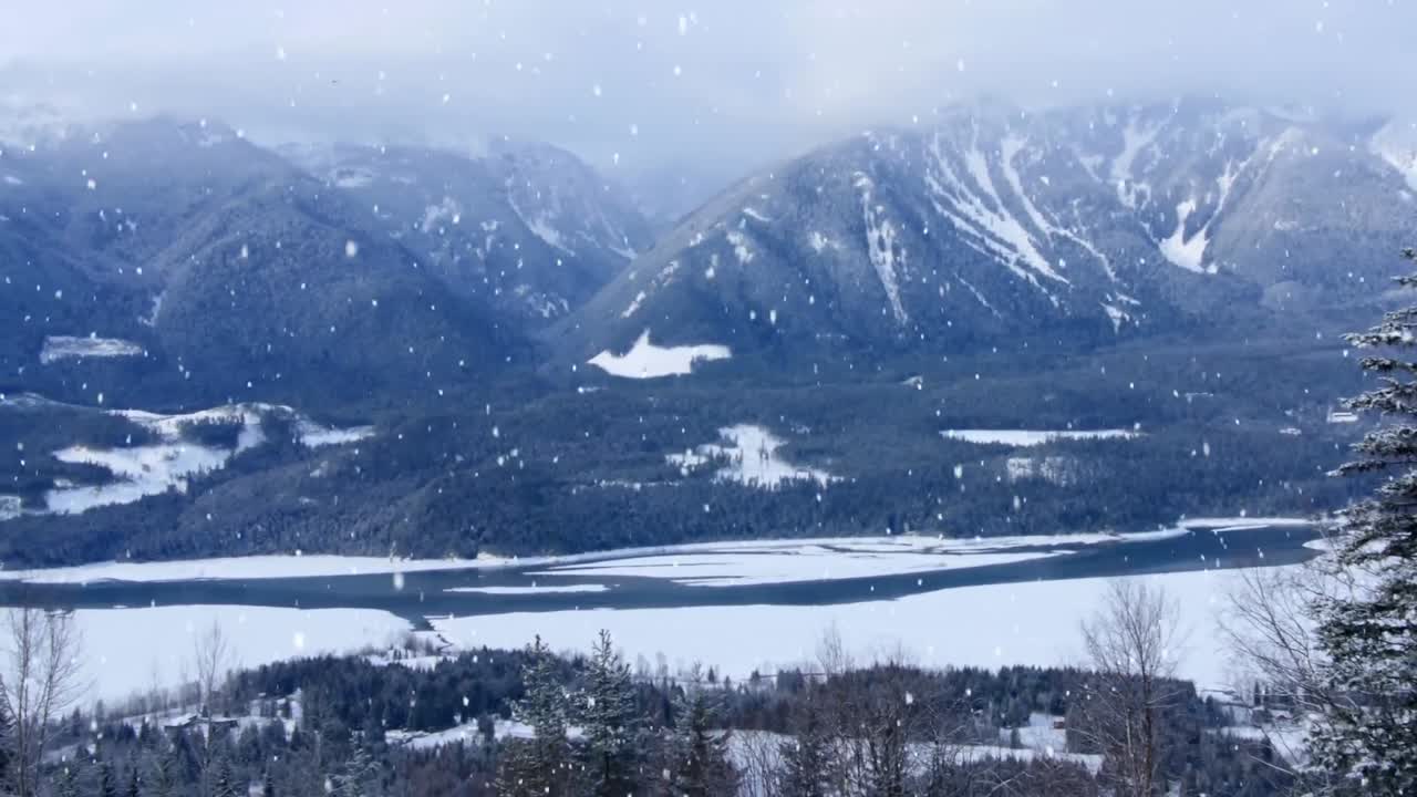 시골 의 겨울 풍경