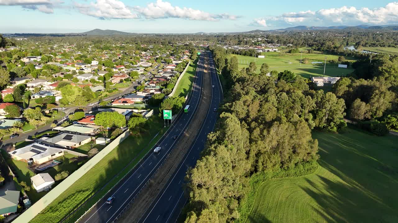 Heading east on the Logan Tollway towards the M1 in Queensland Australia.