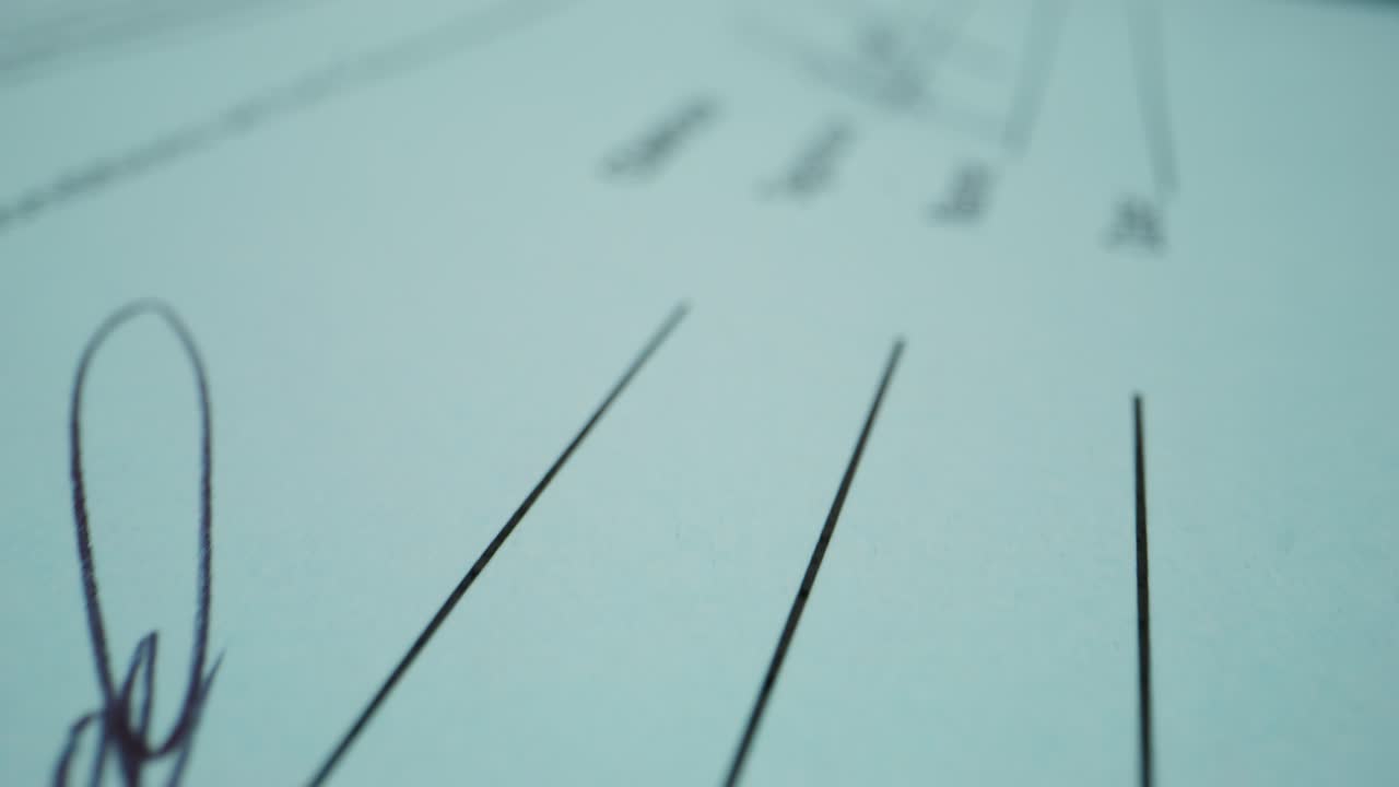 서명된 문서 클로즈업