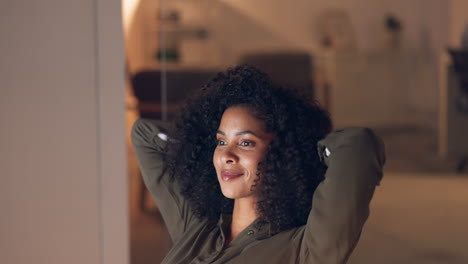 business woman, stretching