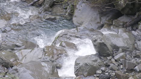 running water in a rocky stream in new zealand