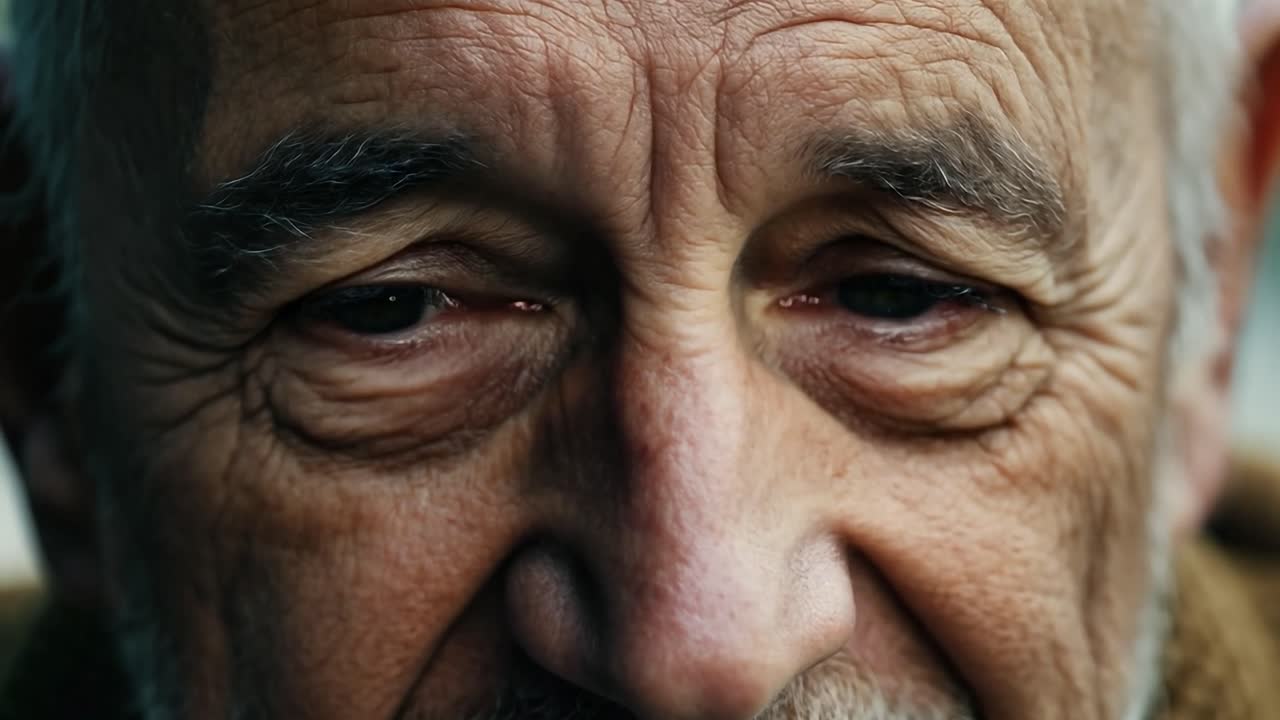 retrato en primer plano de un anciano