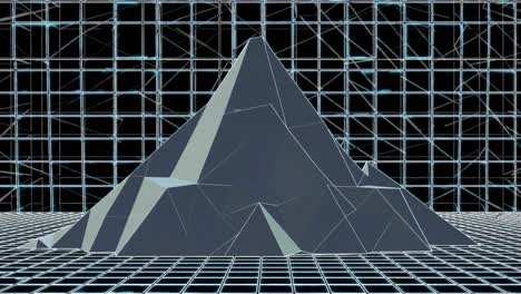 abstract 3d mountain in cyberpunk style