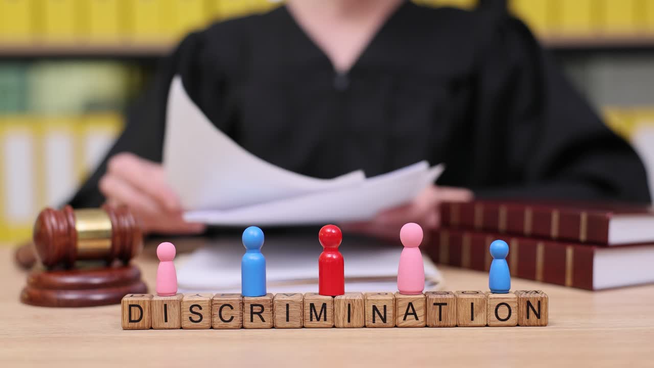 Discrimination Concept with Judge and Gavel