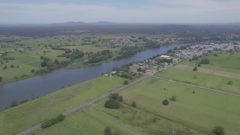 macleay river and surrounding floodplains in kempsey, new south wales, australia