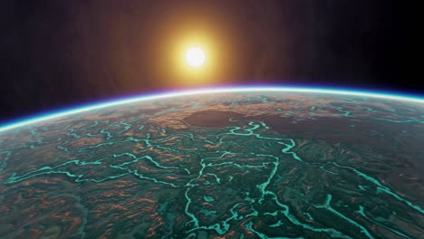 Sunrise over an Alien Planet