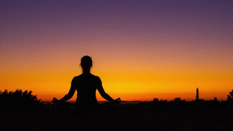 serene meditation at sunset: a peaceful journey of self-discovery and reflection in a tranquil sky