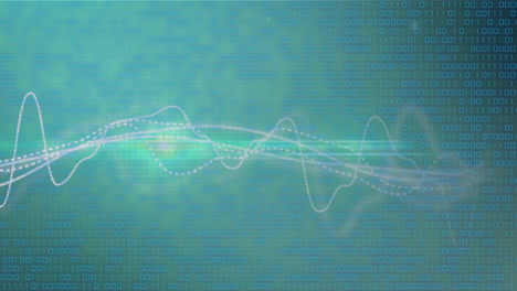 animación del procesamiento de datos a través de redes de conexiones